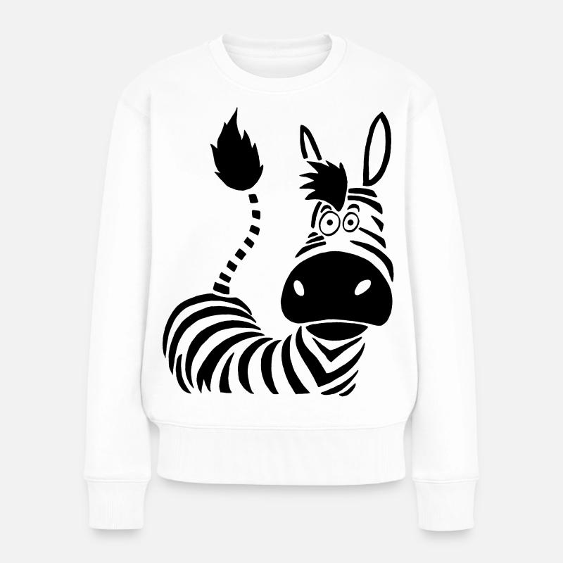 Rayures de zèbre - Pull Premium bio Femme - blanc