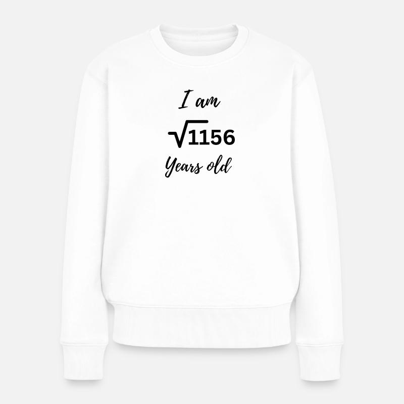 34 ans - Conception du numéro de déclaration d’anniversaire - Pull Premium bio Femme - blanc