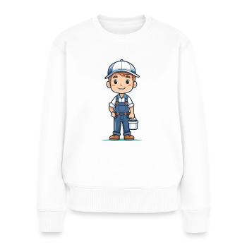 Painters, varnishers or decorators - Women's Premium Organic Jumper - white - Front - Julia (174cm)