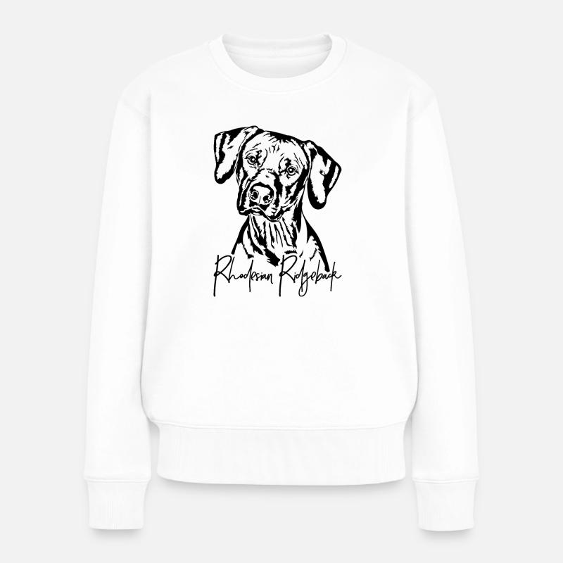 RHODESIAN RIDGEBACK Hunde Portrait Wilsigns - Frauen Premium Bio Pullover - Weiß