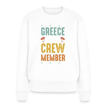 Greece Party Crew - Frauen Premium Bio Pullover - Weiß - Vorne - Julia (174cm)