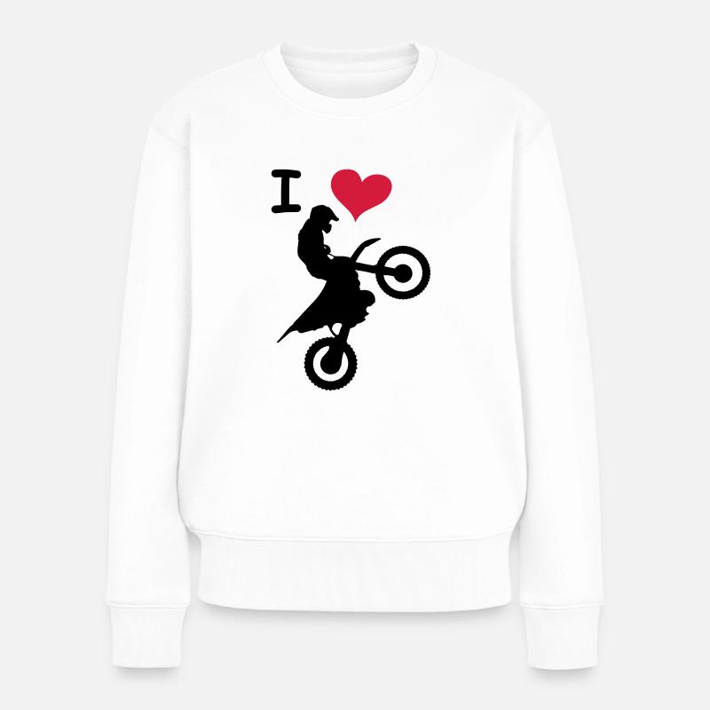 love jump - Frauen Premium Bio Pullover - Weiß