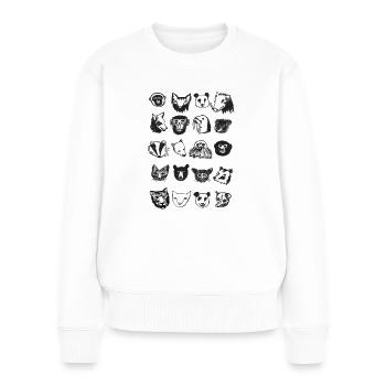 Alle Tiere - Frauen Premium Bio Pullover - Weiß - Vorne - Julia (174cm)