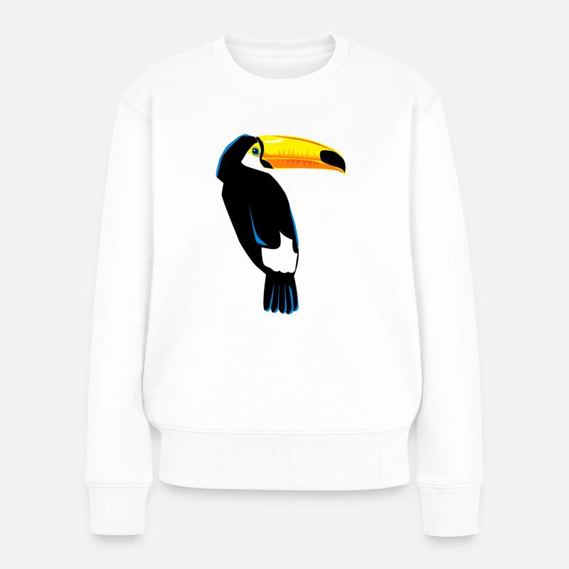 Tukan Vogel Exotisch - Tucan Design Exotic - Frauen Premium Bio Pullover - Weiß