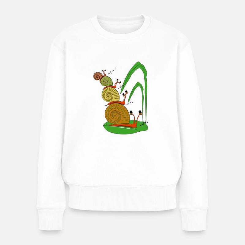escargot - Pull Premium bio Femme - blanc