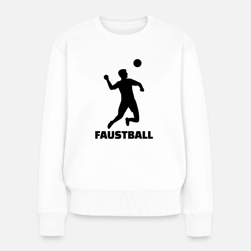 Faustball - Frauen Premium Bio Pullover - Weiß