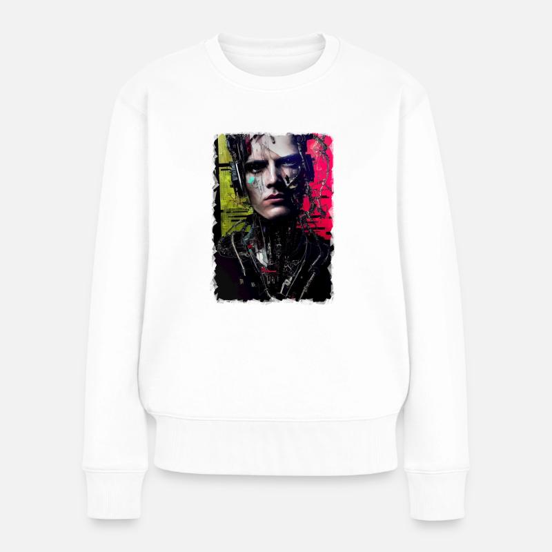 Futurepunk - Frauen Premium Bio Pullover - Weiß
