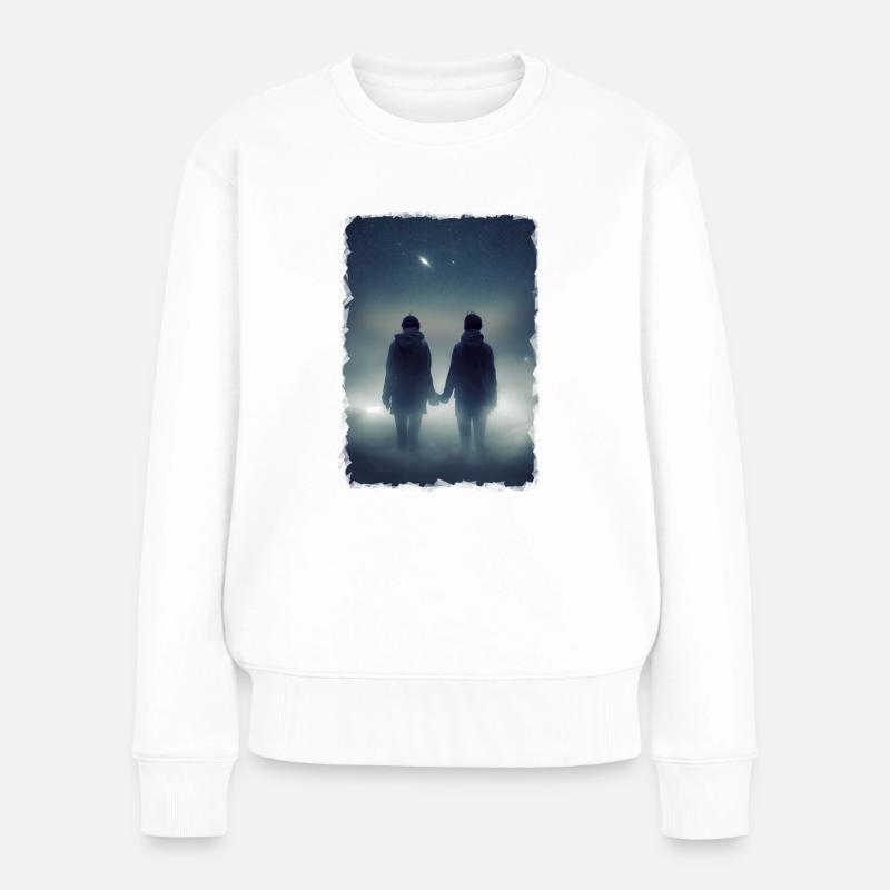 Freundschaft - Frauen Premium Bio Pullover - Weiß