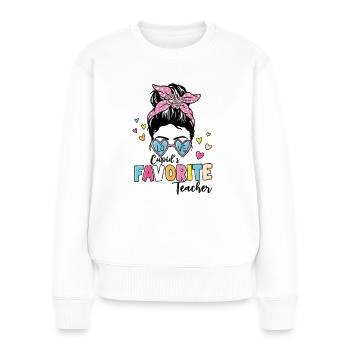 Lieblingslehrer Lehrer Geschenk - Frauen Premium Bio Pullover - Weiß - Vorne - Julia (174cm)