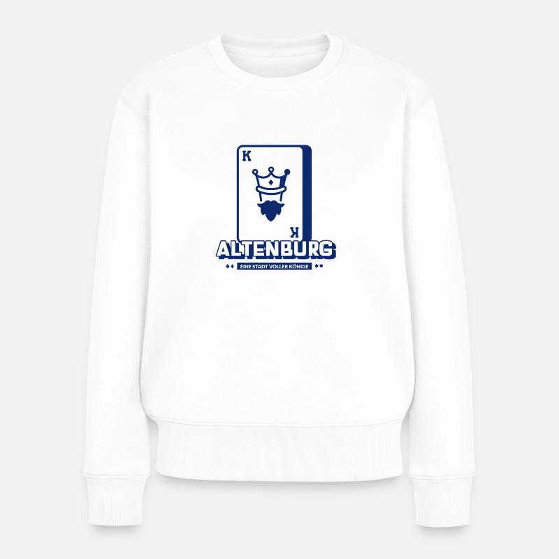 Ostthüringen Merch - Altenburgs Männer - Frauen Premium Bio Pullover - Weiß
