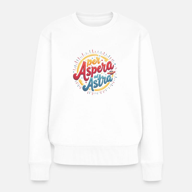 « Per Aspera ad Astra » - Style et détermination - Pull Premium bio Femme - blanc