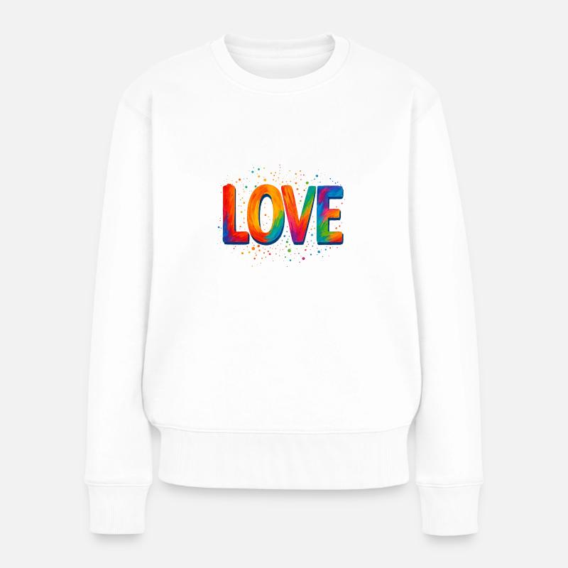 AMOUR - Pull Premium bio Femme - blanc