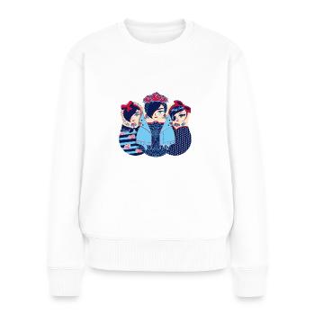 Trio Matryoshka: Marina Rosa Jayne - Pull Premium bio Femme - blanc - Devant - Julia (174cm)