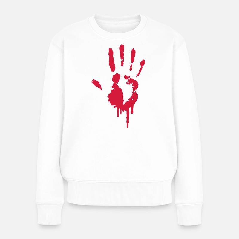 Une empreinte de la main Graffiti - Pull Premium bio Femme - blanc