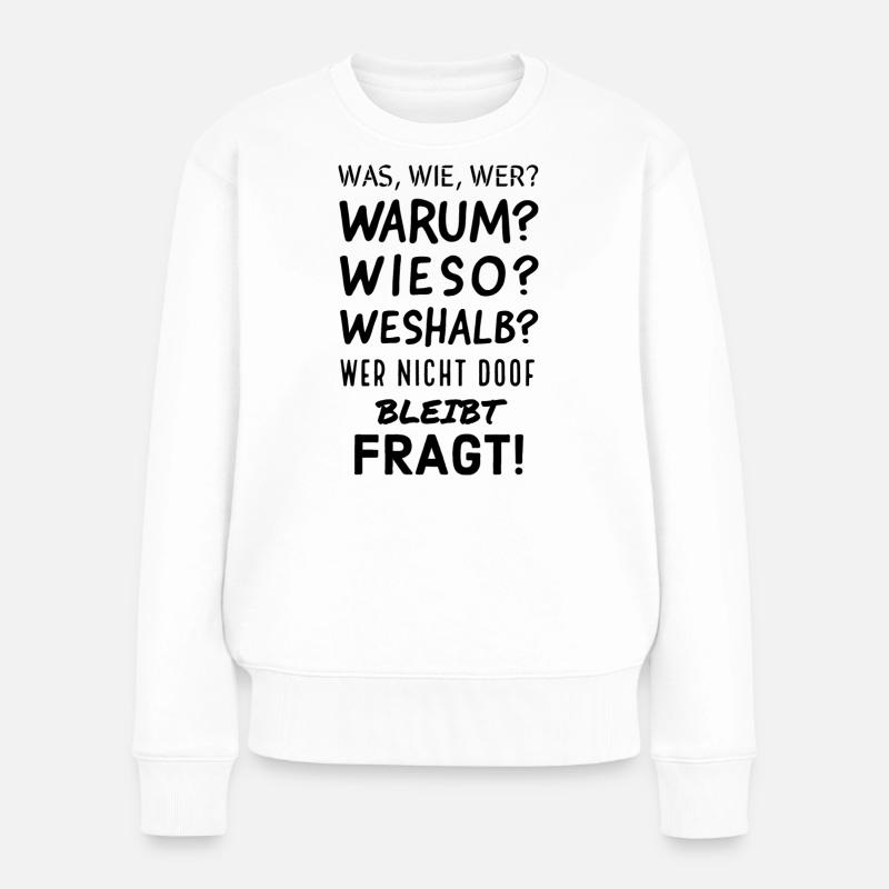 Abstrakter Farbverlauf mit geometrischen Formen - Frauen Premium Bio Pullover - Weiß