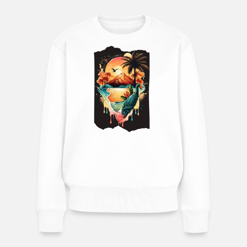 Nature et vacances - Pull Premium bio Femme - blanc