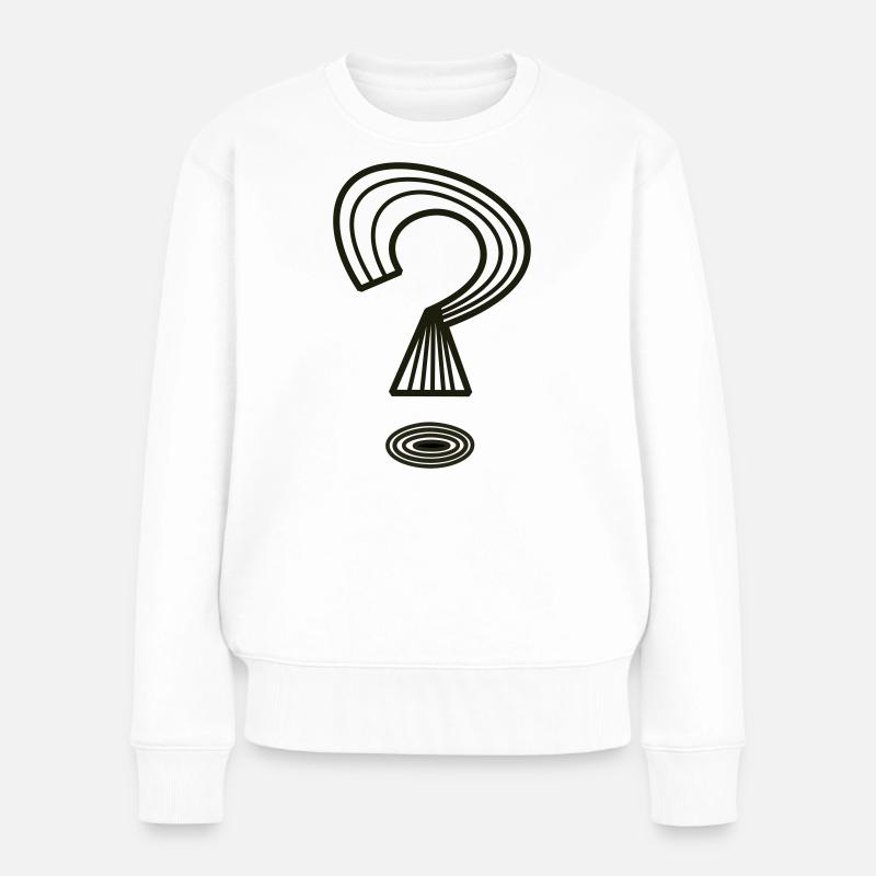 Point d’interrogation de Cean - Pull Premium bio Femme - blanc