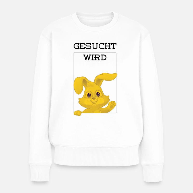 Gesucht wird - Frauen Premium Bio Pullover - Weiß