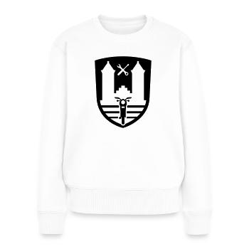 Suhl Emblem S50 S51 v.2 Logo - Frauen Premium Bio Pullover - Weiß - Vorne - Julia (174cm)