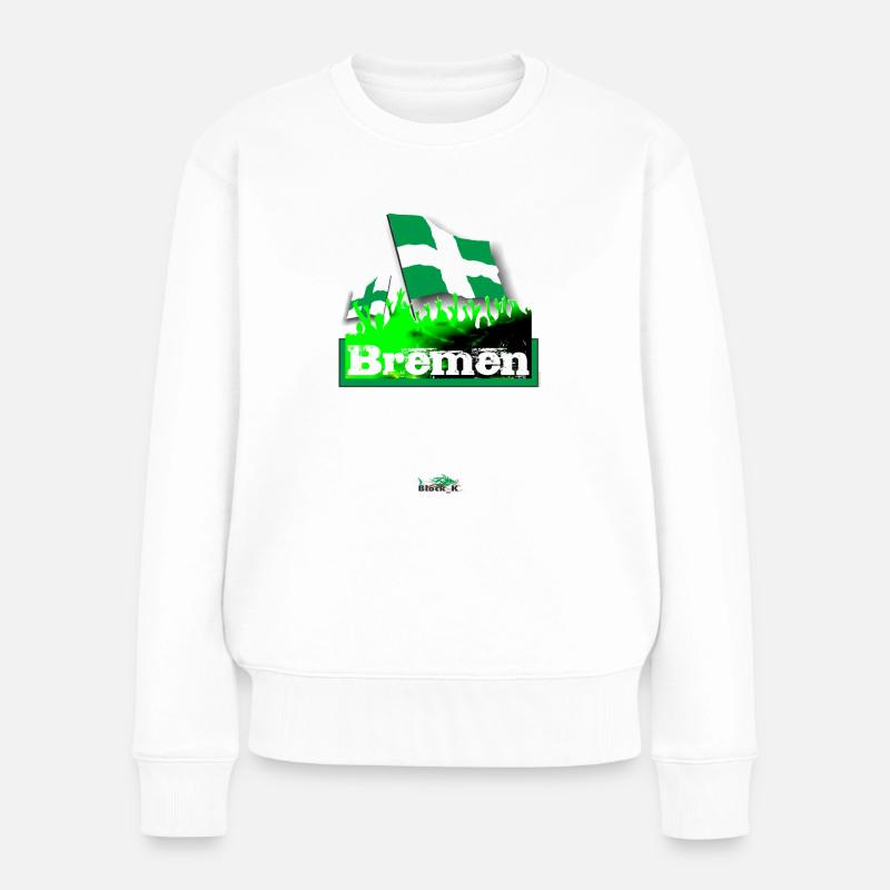 bremen - Frauen Premium Bio Pullover - Weiß