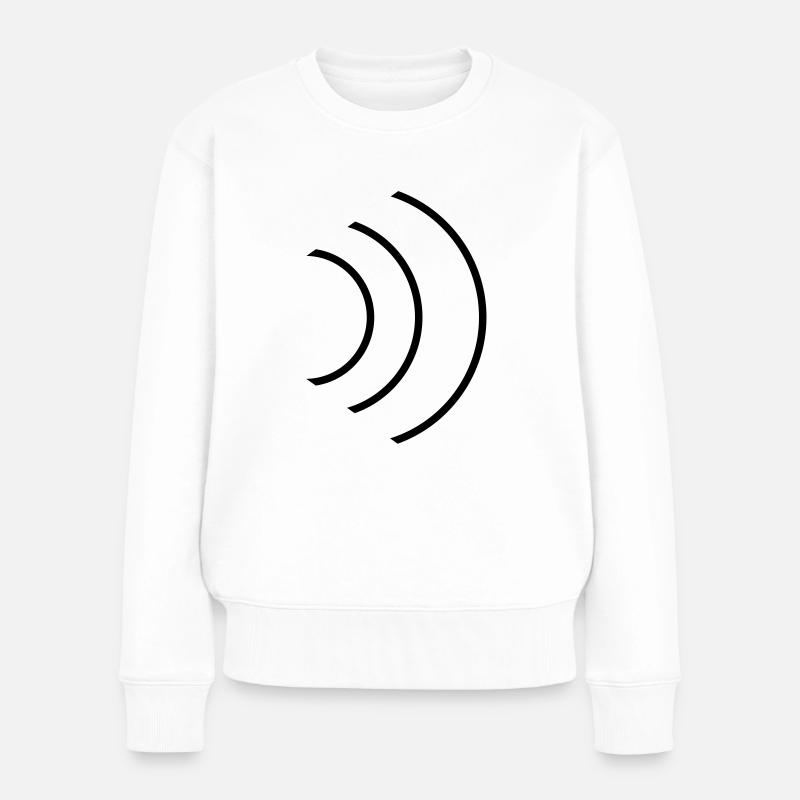Ondes sonores Enceinte émetteur sonar - Pull Premium bio Femme - blanc