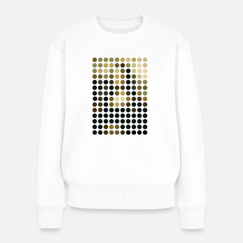 mona dots - Frauen Premium Bio Pullover - Weiß