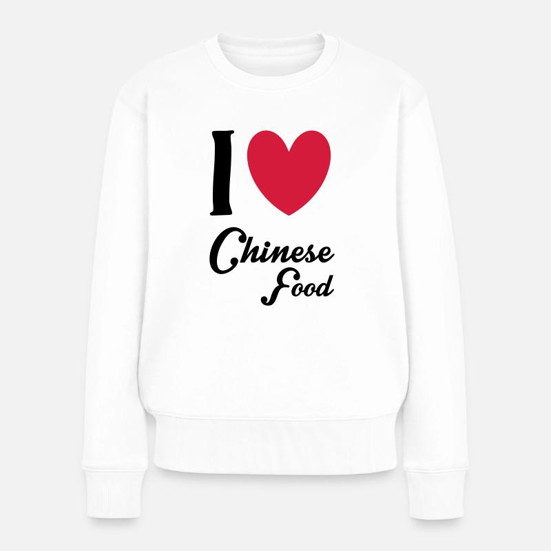 Chinese Food - Frauen Premium Bio Pullover - Weiß