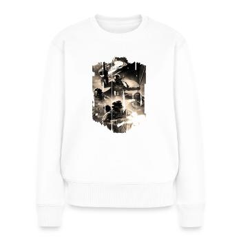 Computer-PC-Spieltechnologie Gamer-Gaming Modern - Frauen Premium Bio Pullover - Weiß - Vorne - Julia (174cm)