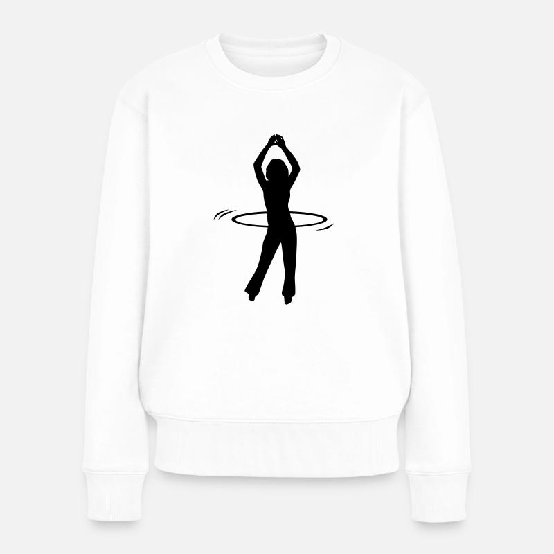 hulahoop - Frauen Premium Bio Pullover - Weiß