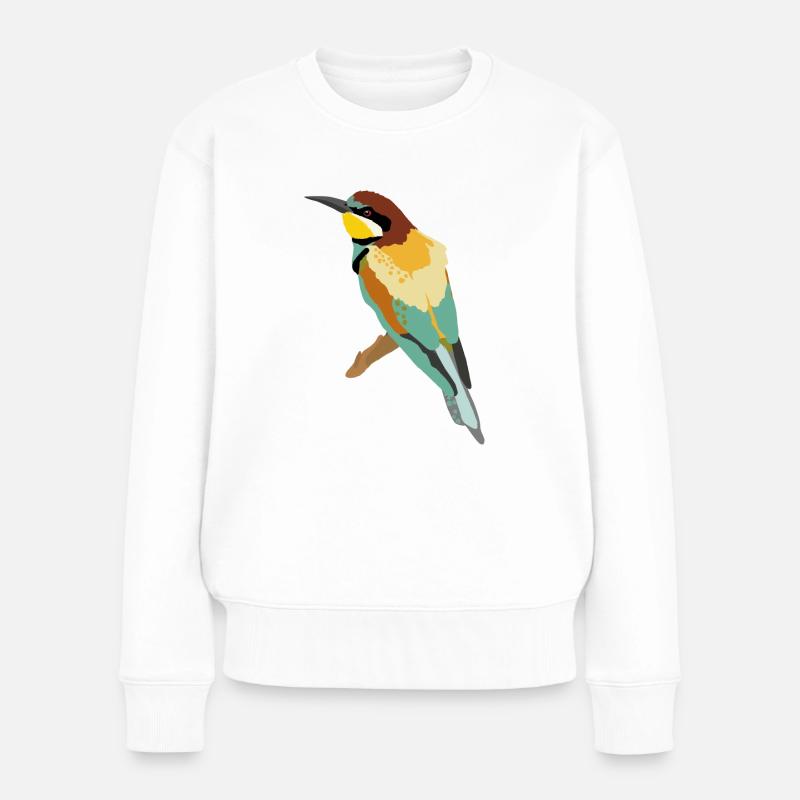 Bee-eater illustration - Women's Premium Organic Jumper - white