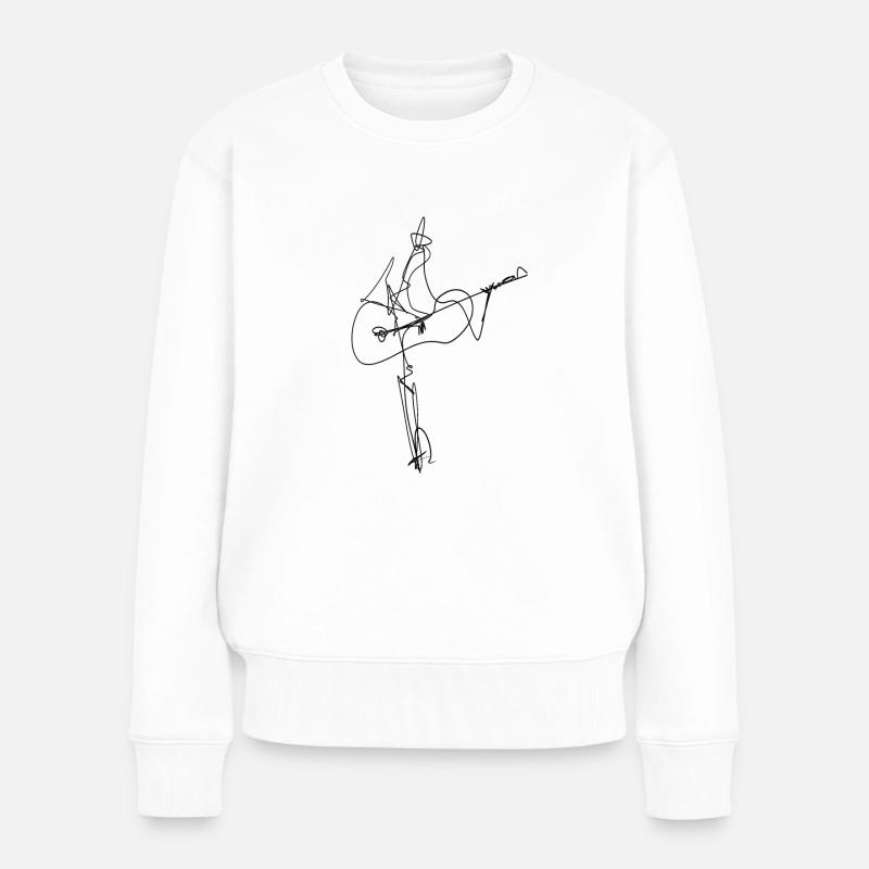 Guitar - Women's Premium Organic Jumper - white