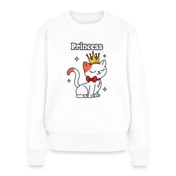 Princess - Frauen Premium Bio Pullover - Weiß - Vorne - Julia (174cm)
