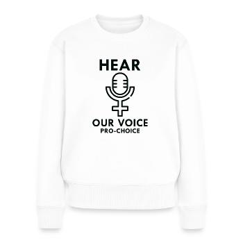 Écoutez notre choix Voice Pro - Pull Premium bio Femme - blanc - Devant - Julia (174cm)