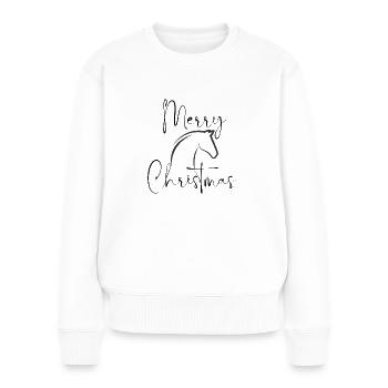 Merry Christmas - Frauen Premium Bio Pullover - Weiß - Vorne - Julia (174cm)