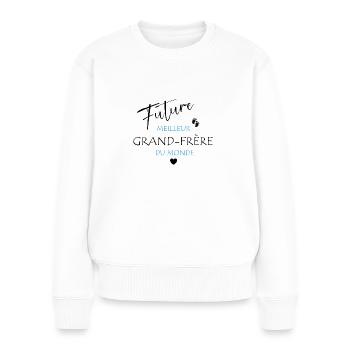 Future meilleur grand-frère du monde - Pull Premium bio Femme - blanc - Devant - Julia (174cm)