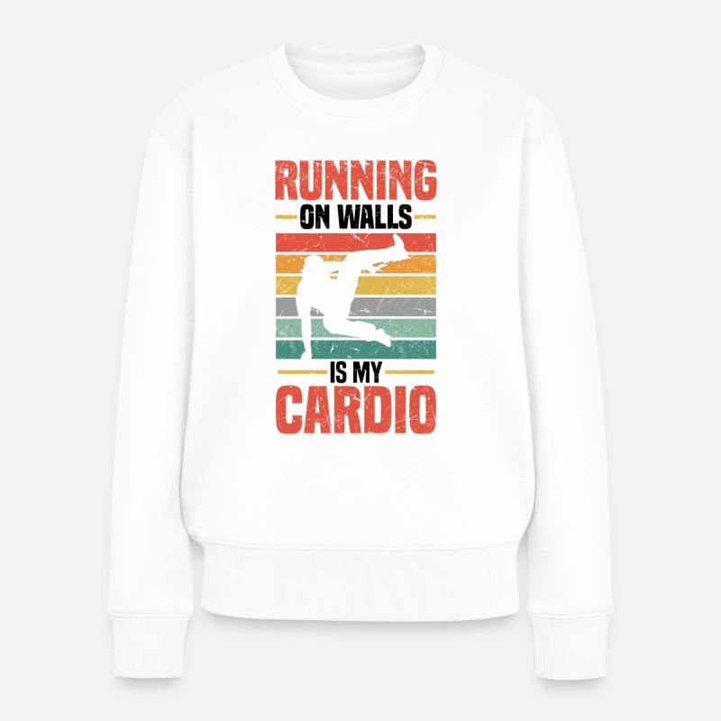 Parkour - Frauen Premium Bio Pullover - Weiß