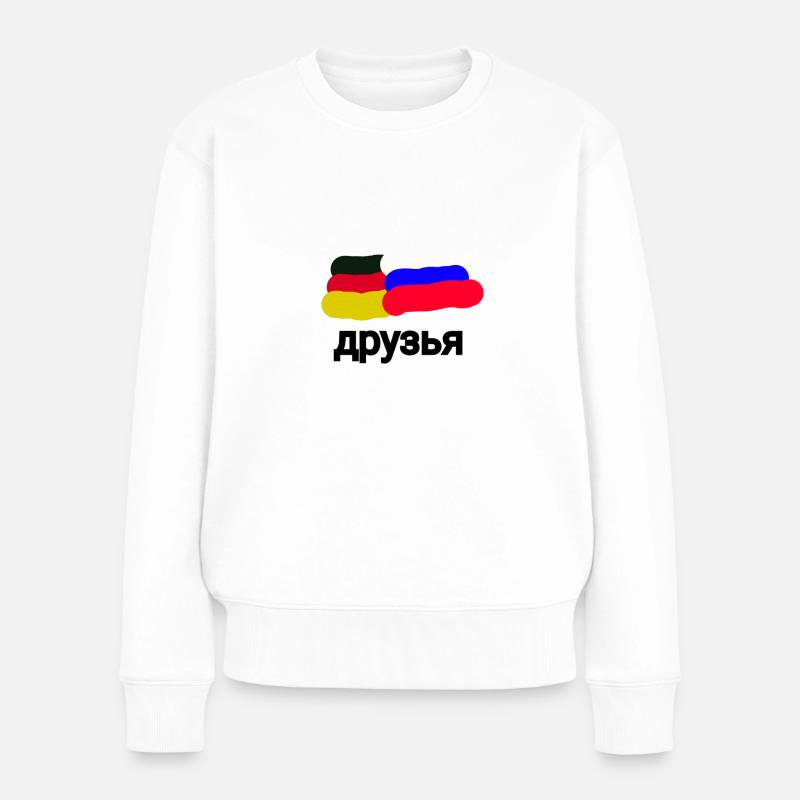 друзья - Frauen Premium Bio Pullover - Weiß