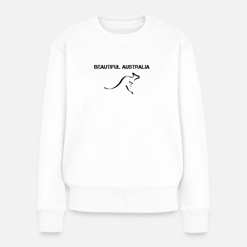 Schönes Australien - Frauen Premium Bio Pullover - Weiß