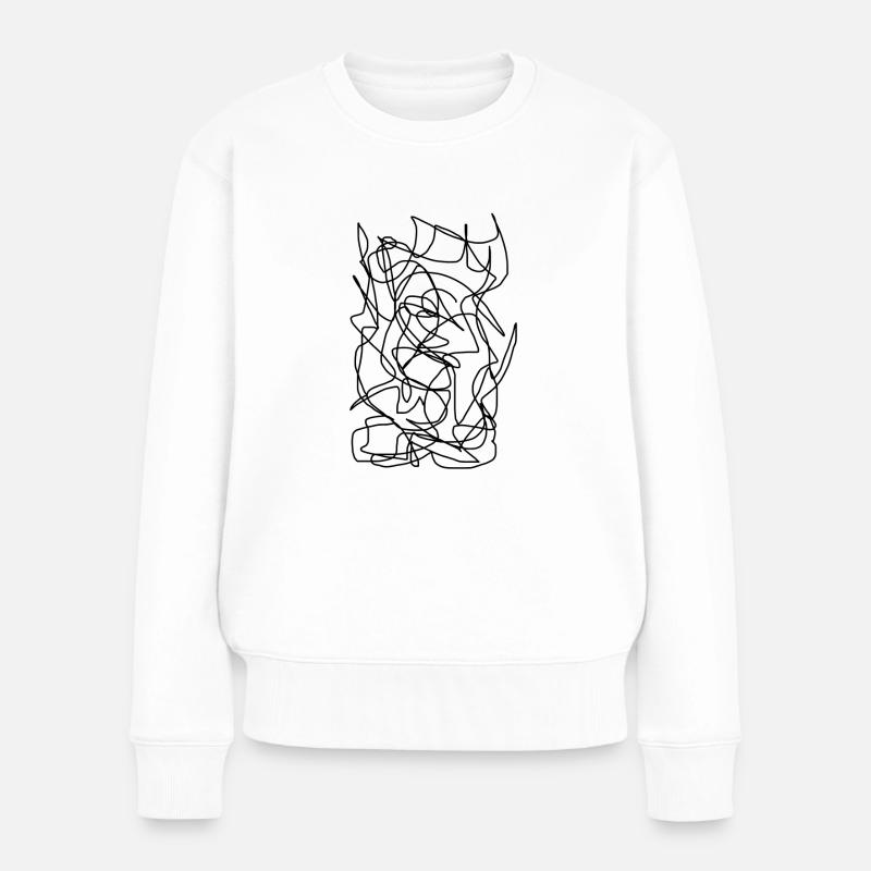 KRAKEL // - Frauen Premium Bio Pullover - Weiß