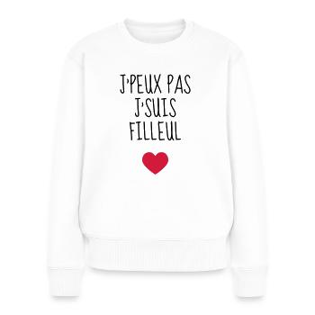 Filleul / Filleule / Parrain / Marraine / Bébé - Women's Premium Organic Jumper - white - Front - Julia (174cm)