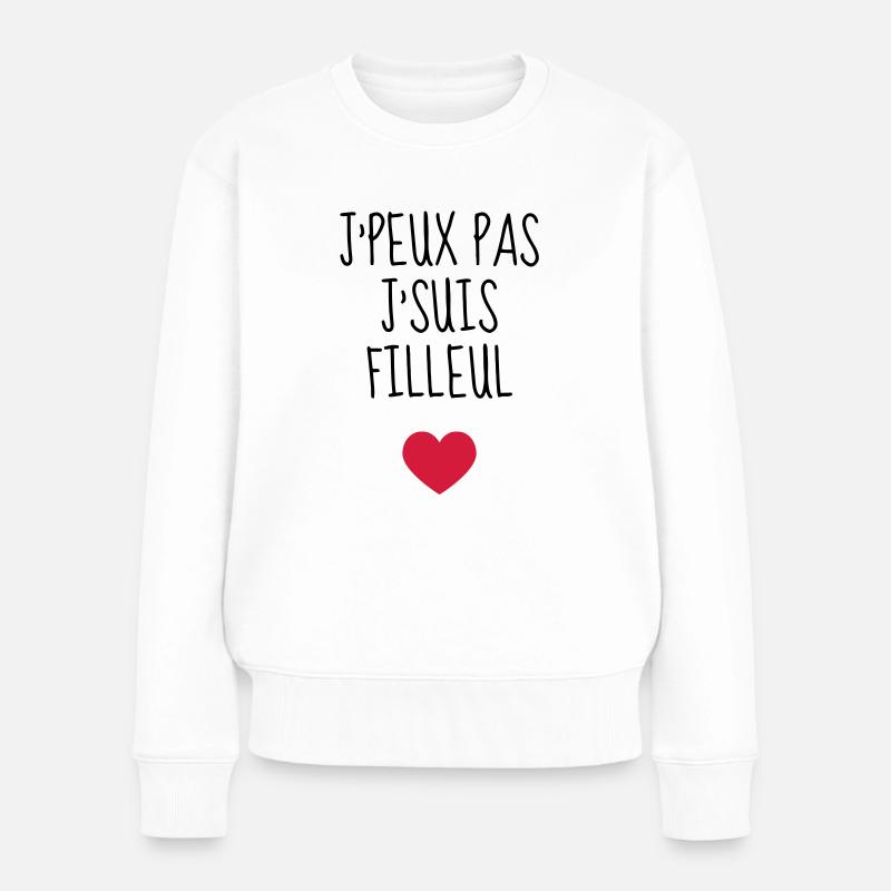 Filleul / Filleule / Parrain / Marraine / Bébé - Pull Premium bio Femme - blanc
