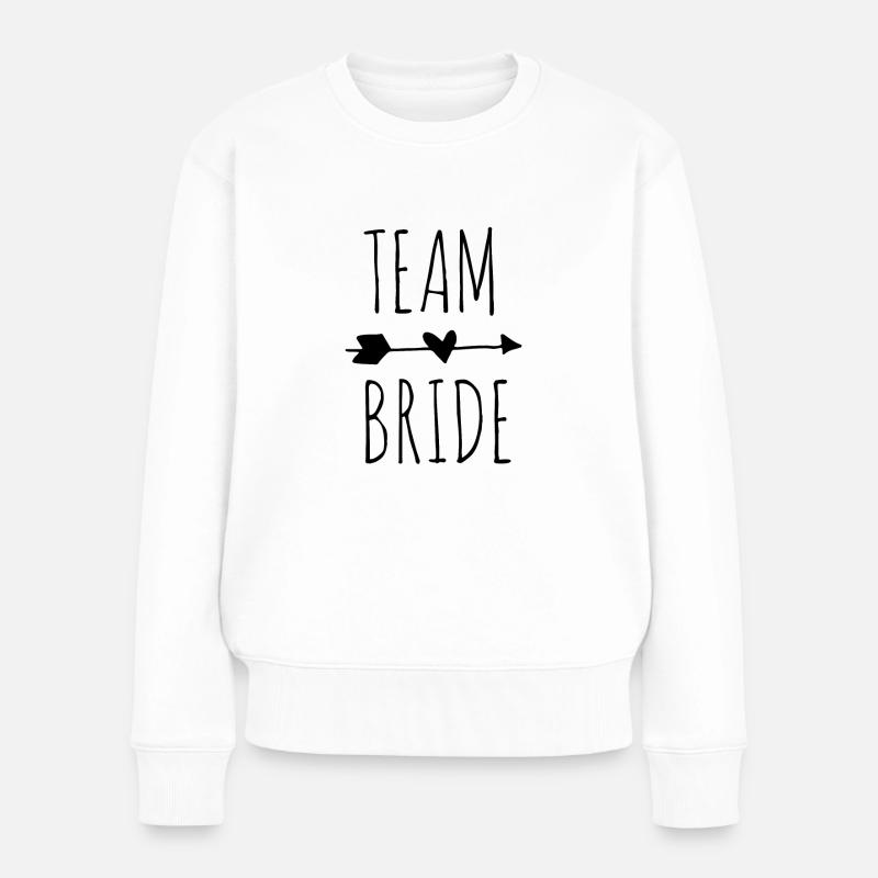 Team Bride - Frauen Premium Bio Pullover - Weiß