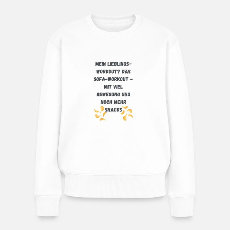 Snacks deine Liebe - Frauen Premium Bio Pullover - Weiß