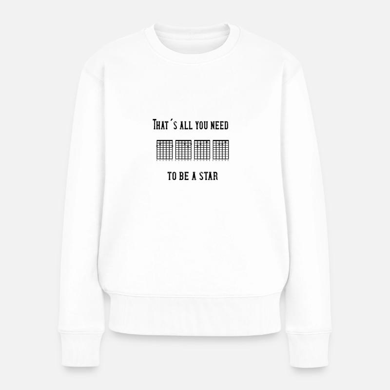 That´s all you need to be a star - Frauen Premium Bio Pullover - Weiß