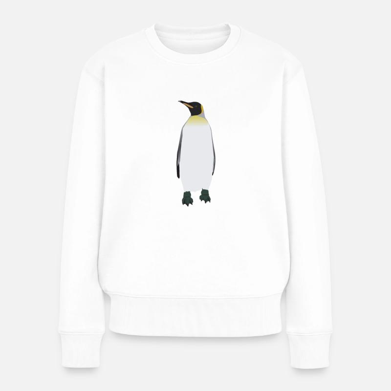 Kaiser Pinguin - Frauen Premium Bio Pullover - Weiß