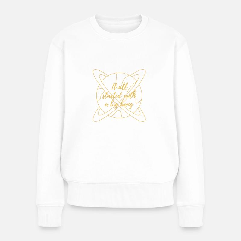 The big bang theory:It all started with a big bang - Frauen Premium Bio Pullover - Weiß