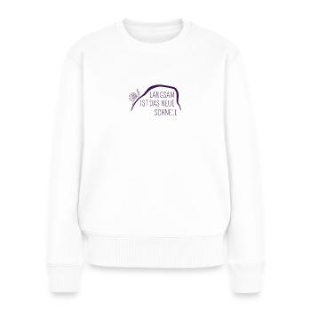 Snail fast slow mountain slime gift - Women's Premium Organic Jumper - white - Front - Julia (174cm)