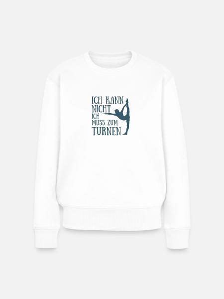 Turnen Gymnastik geschenk verein sport akrobatik - Frauen Premium Bio Pullover - Weiß