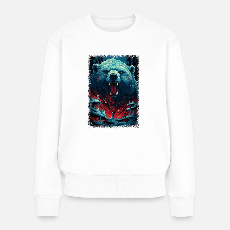 books bookworm big awesome gift birthday present - Frauen Premium Bio Pullover - Weiß