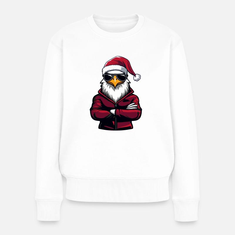 adler santa - Frauen Premium Bio Pullover - Weiß